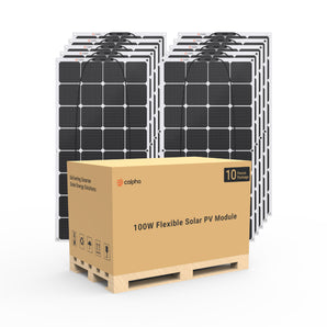 12V 100W Monocrystalline Flexible Solar Panel Array (2-50 Pack)