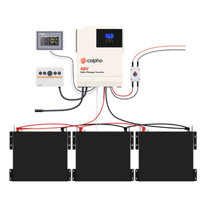 Calpha 15.36kWh Modular Power Kit with 5kw Charger Inverter