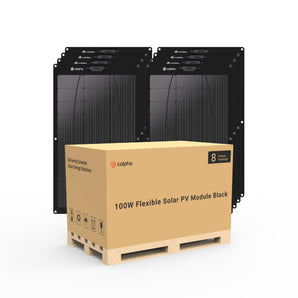 12V 100W Monocrystalline Flexible Solar Panel Array Black (2-50 Pack)