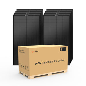 12V 200W Monocrystalline Rigid Solar Panel Array (2-8 Pack)