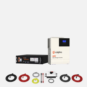 Calpha Residential Solar Kits (Without Panels) - 5kW Inverter and 5.12kWh Battery