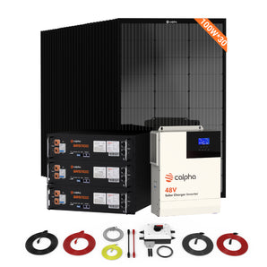 3kW 15.36kWh Rigid Solar Panel Kits (5kW Inverter)