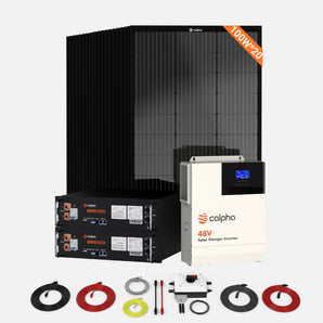Calpha 2kW 10.24kWh Solar Rigid Panel Kits (5kW Inverter) for Residential Use