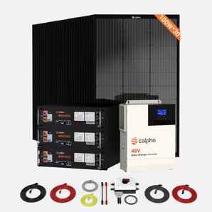 3kW 15.36kWh Rigid Solar Panel Kits (5kW Inverter)