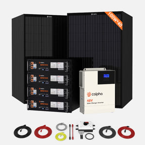 Calpha 4kW 20.48kWh Solar Rigid Panel Kits (5kW Inverter) for Residential Use