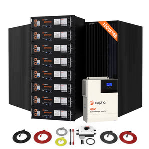 Calpha 4.8kW 40.96kWh Solar Rigid Panel Kits (5kW Inverter) for Residential Use