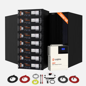 Calpha 4.8kW 40.96kWh Solar Rigid Panel Kits (5kW Inverter) for Residential Use