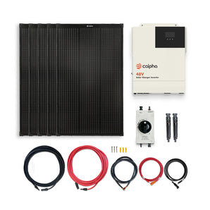 500W Solar Kit with 5x100W Rigid Panels, and A 3500W All-In-One Inverter