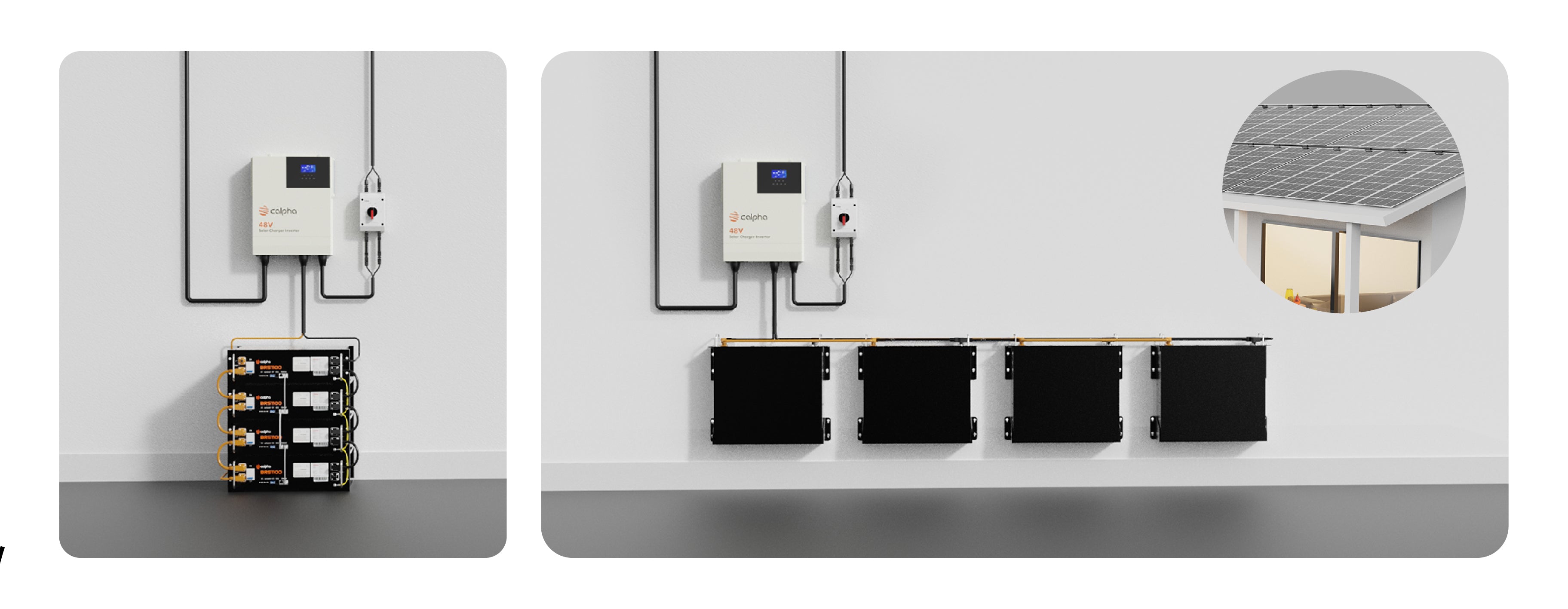 Calpha Residential Solar Kits (Without Panels) - 5kW Inverter and 20.48kWh Battery